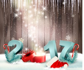Halation holiday background and red bow vector - Vector Background