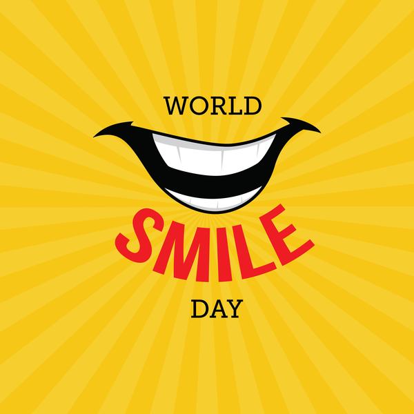 World smile day vector psoter design 02 Vector Cover