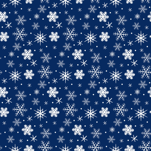 Winter snowflake seamless pattern vector 03 - Vector Pattern free download