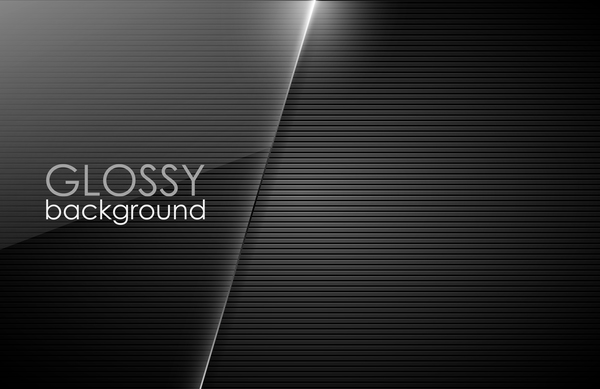 Glossy black background vector 01