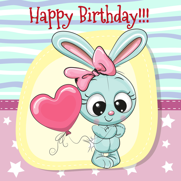 Cute happy birthday baby card vectors 07 - Vector Birthday, Vector Card free download