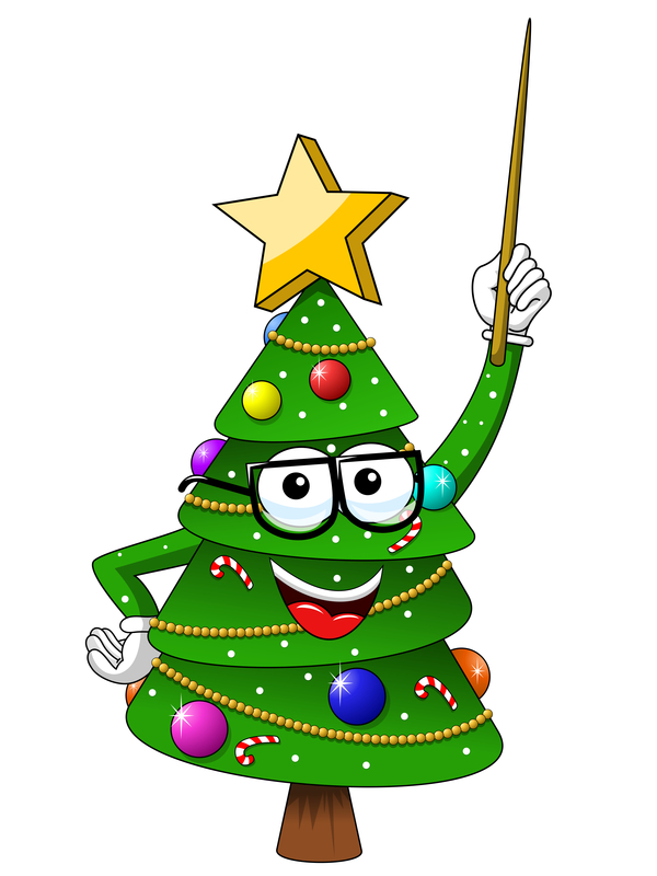 Funny cartoon christmas tree vector 03 - Vector Cartoon free download