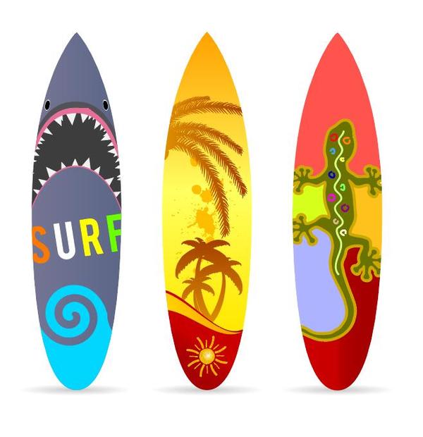 Surf board template vectors 02 free download
