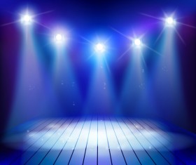 Set of Stage with spotlight vector background 02 free download