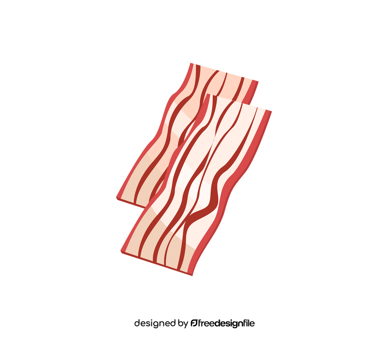 Cartoon bacon meat pieces clipart