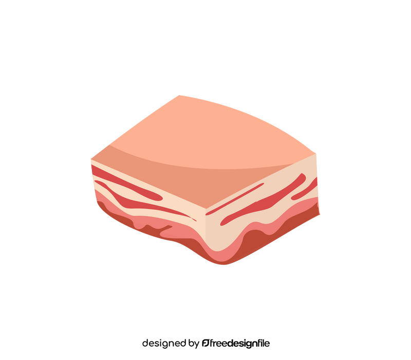 Lard meat illustration clipart