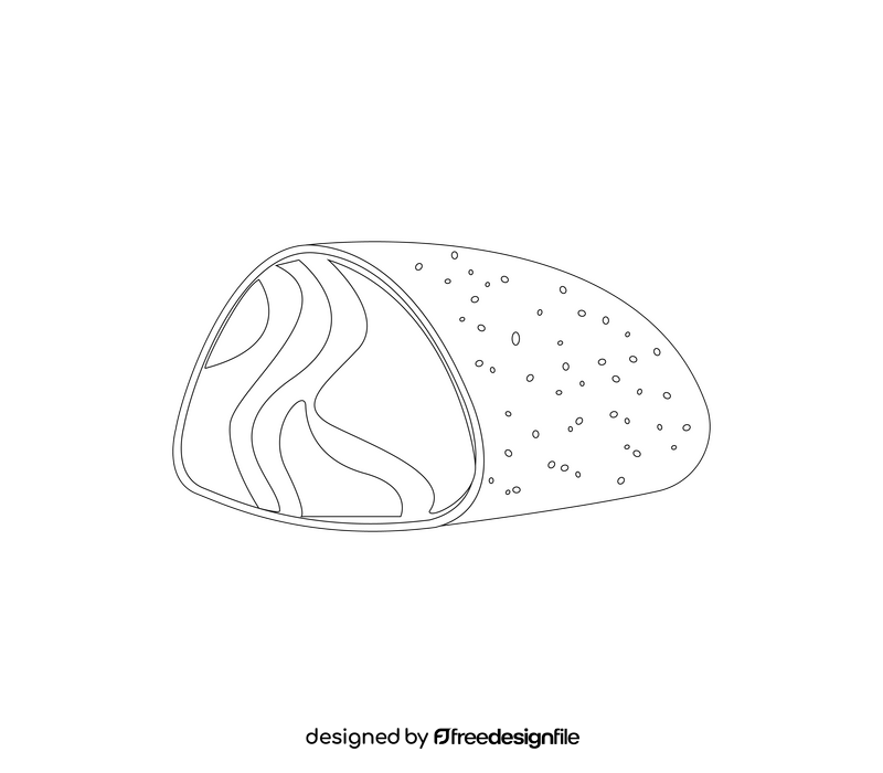 Ham drawing black and white clipart