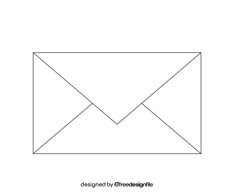 Cartoon Envelope Black And White Clipart Free Download 9818