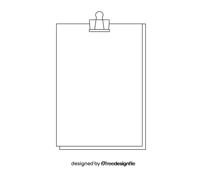 Sticky notes black and white clipart