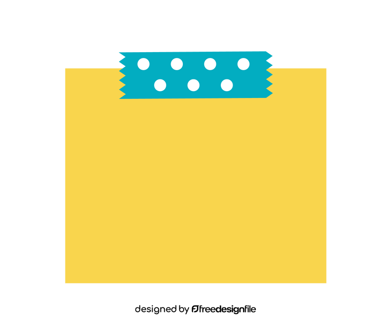Yellow sticky paper sheet clipart
