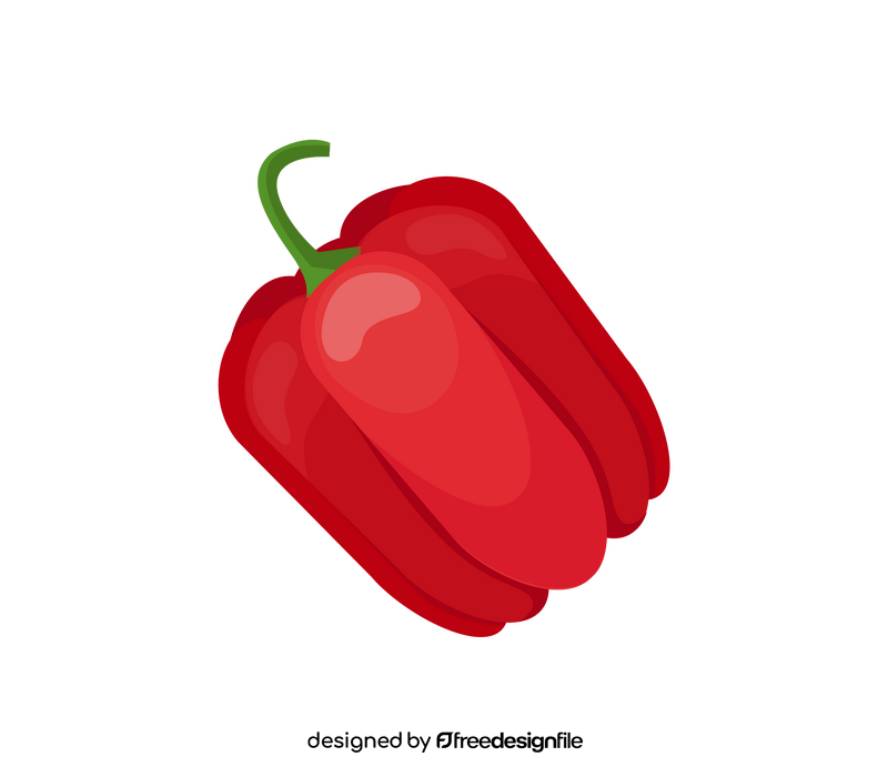 Red bell pepper cartoon clipart