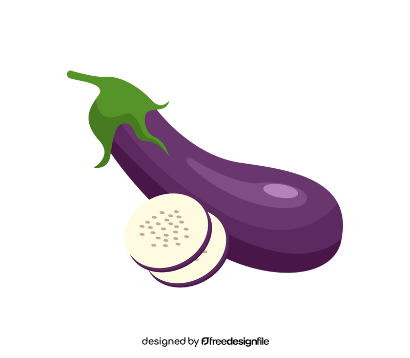 Fresh eggplant clipart