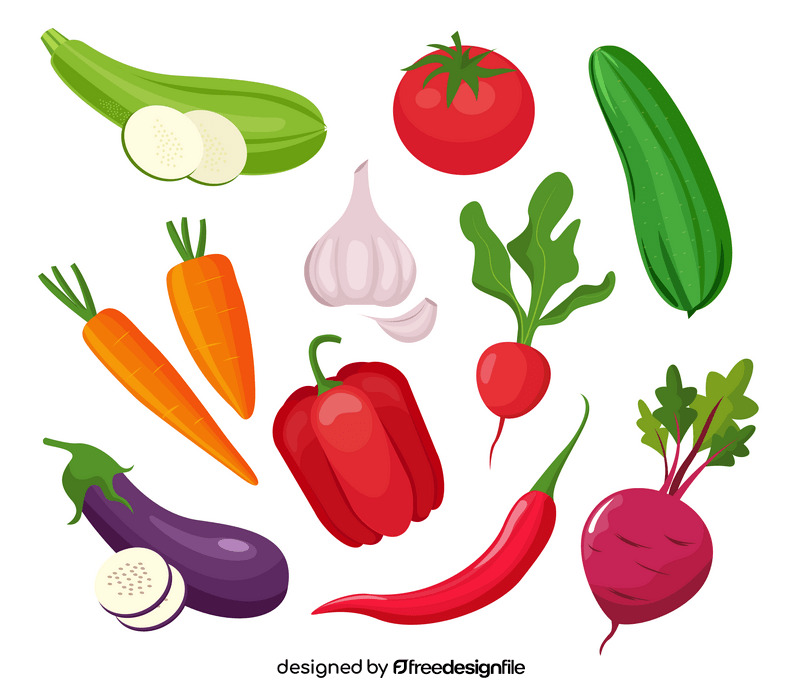 Fresh vegetables vector