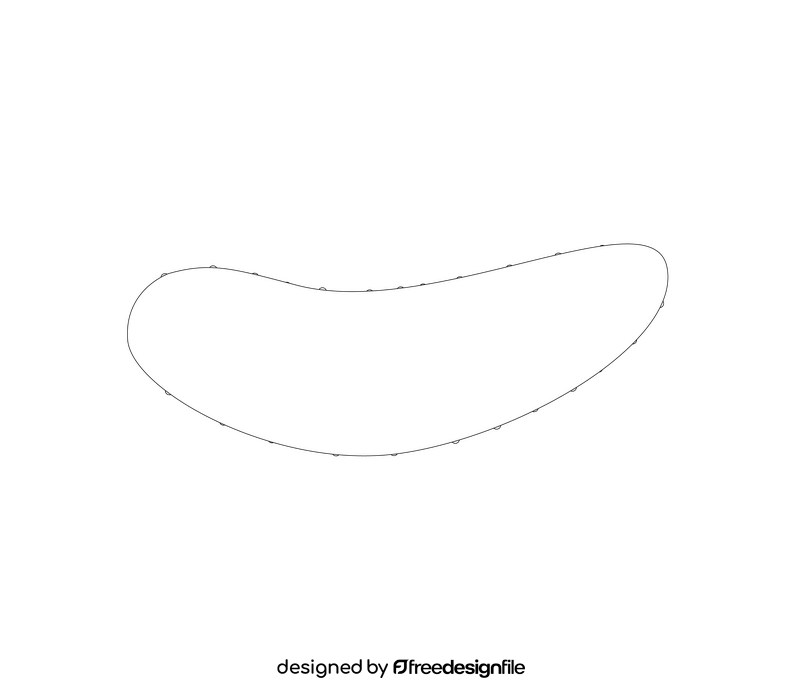 Free cucumber black and white clipart