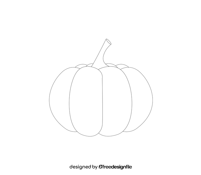 Pumpkin black and white clipart