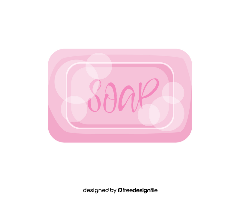 Pink soap clipart