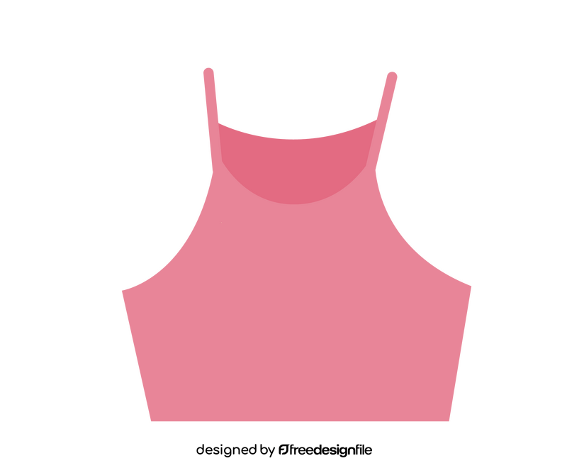 Pink sleeveless shirt clipart vector free download
