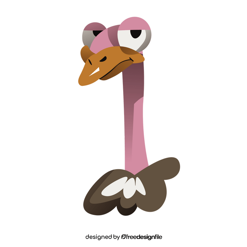 Cartoon ostrich head clipart