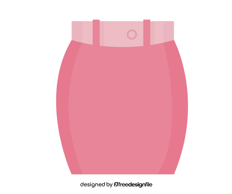 Pink skirt drawing clipart