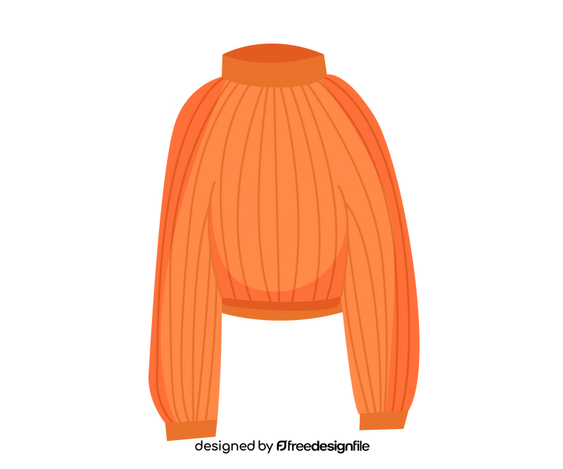 Orange sweater clipart