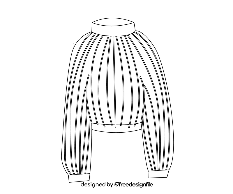 Sweater black and white clipart