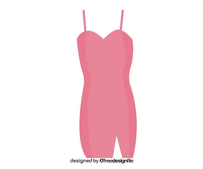 Pink sleeveless dress clipart