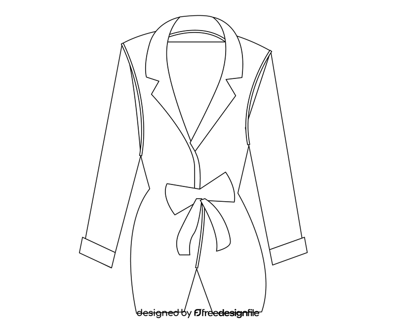 Jacket for women black and white clipart