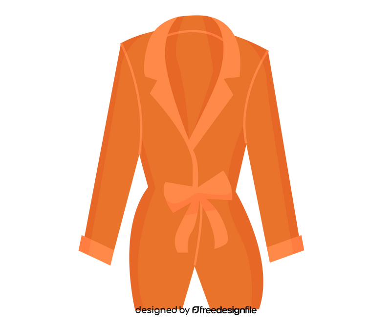 Orange jacket for women clipart