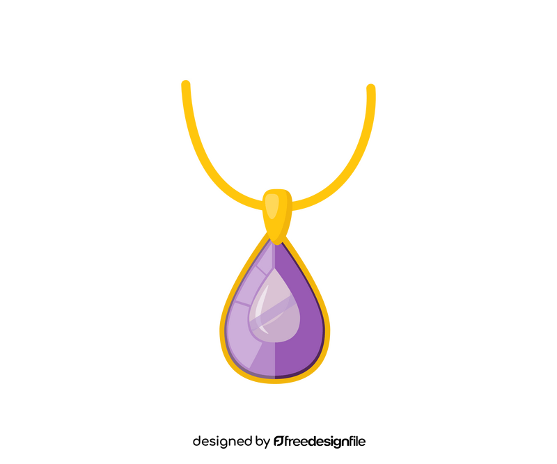 Purple amethyst necklace clipart