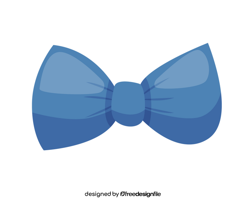Blue bow drawing clipart