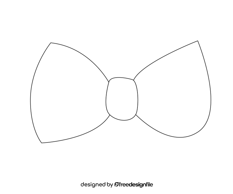 Bow drawing black and white clipart vector free download