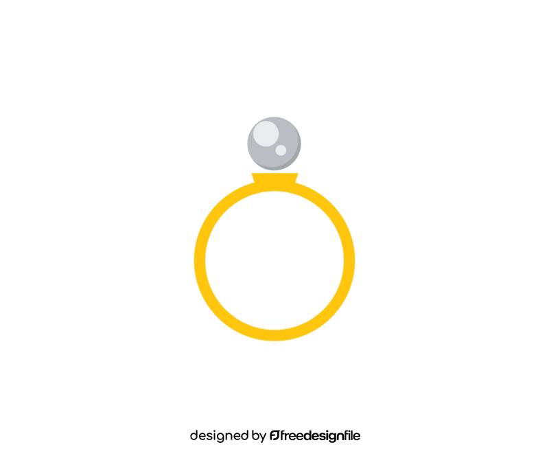 Gold ring drawing clipart