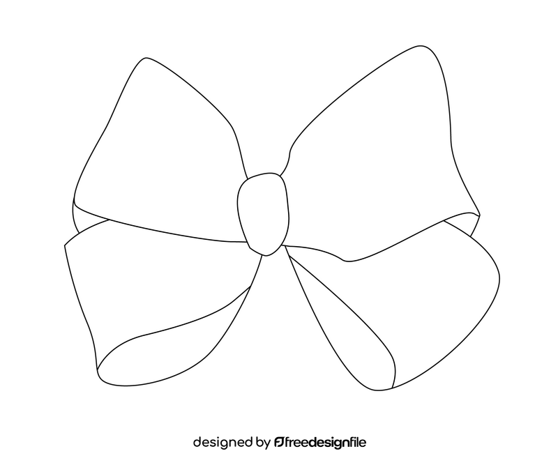 Cartoon bow tie black and white clipart