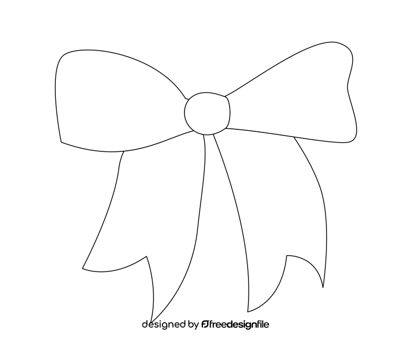 Free bow tie black and white clipart