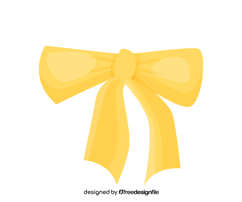 Yellow bow tie illustration clipart