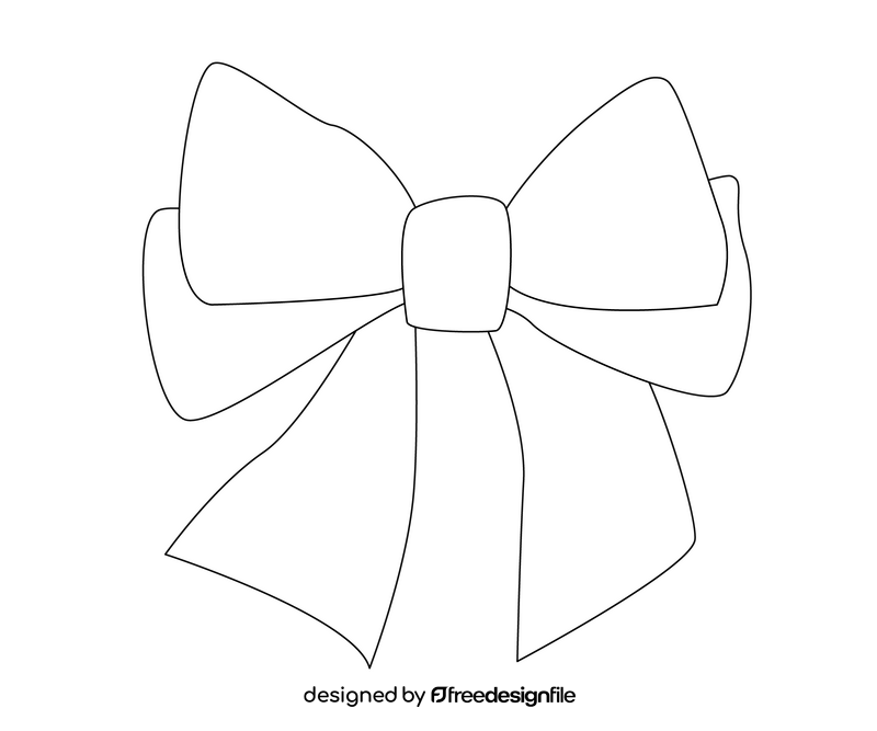 Free bow tie black and white clipart