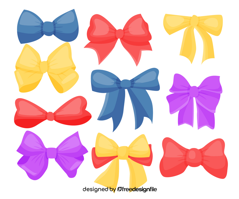 Decorative bow ties vector