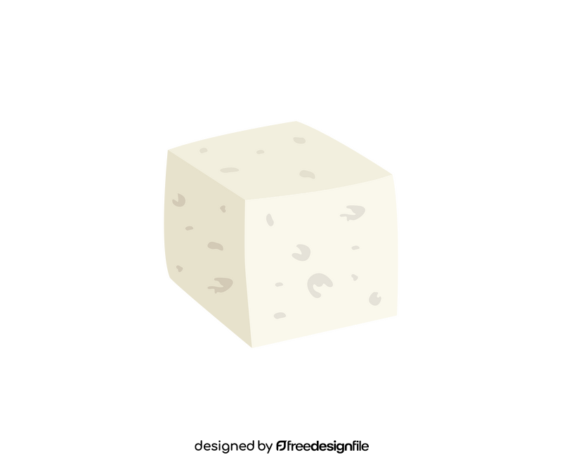 Feta cheese cube clipart
