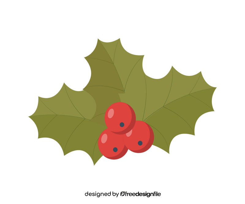Christmas mistletoe cartoon clipart