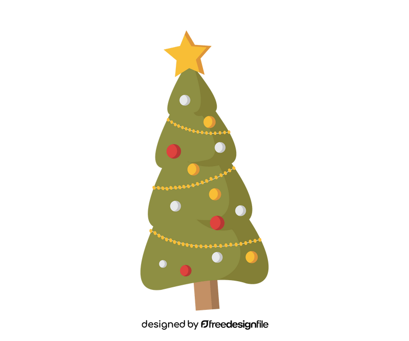 Cartoon Christmas tree clipart