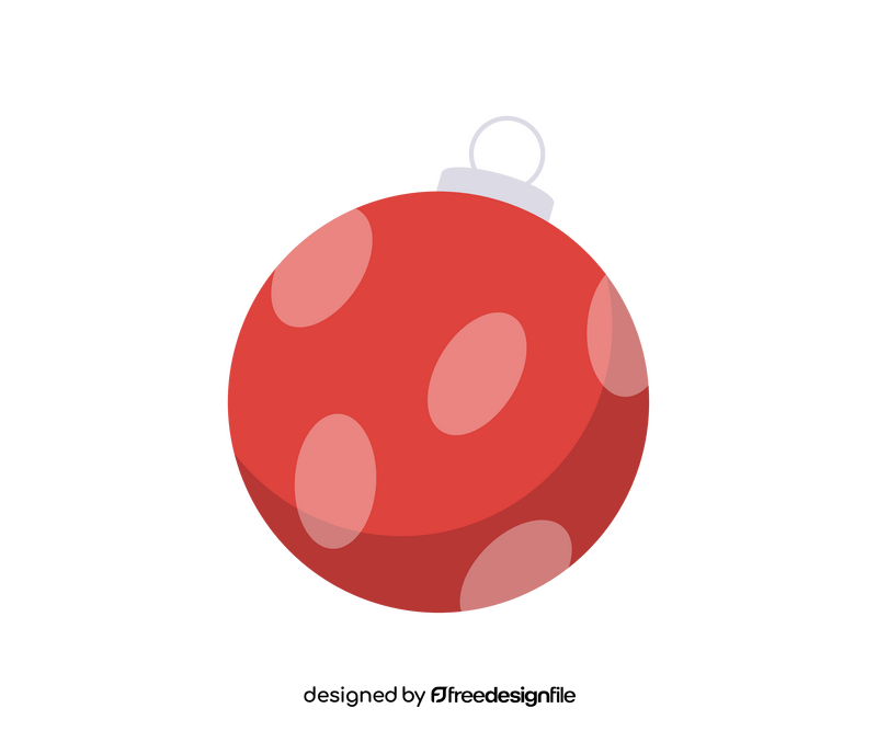 Red christmas ball clipart