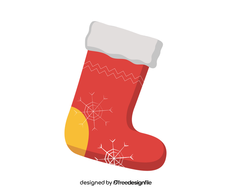 Cartoon Christmas boot clipart