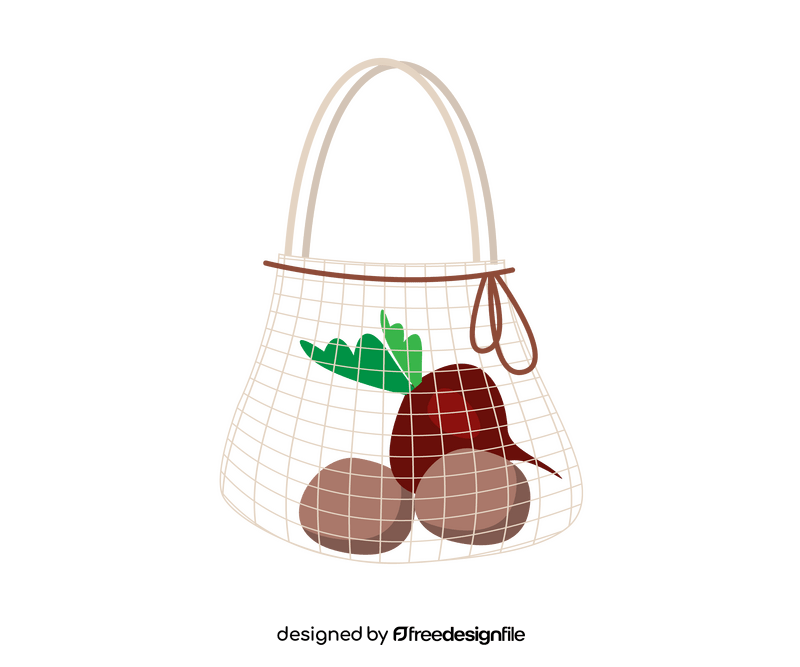 Eco friendly string bag clipart