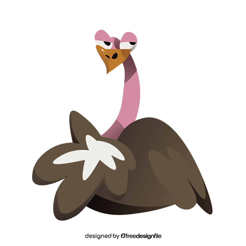 Ostrich torso clipart