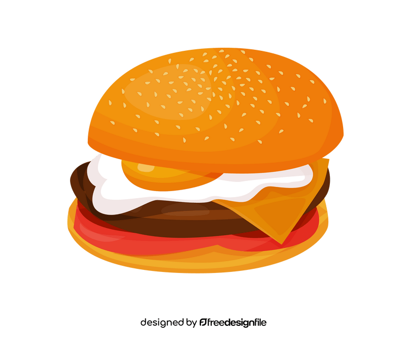 Cheeseburger fast food clipart