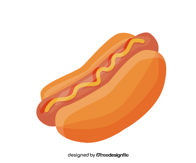 Cartoon hotdog clipart