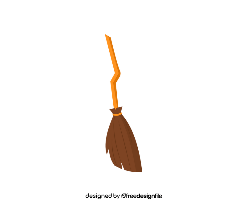 Witch broom cartoon clipart
