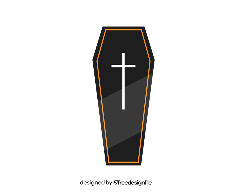 Halloween coffin illustration clipart