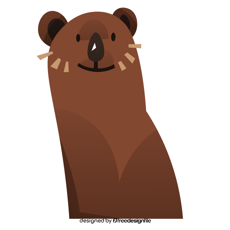 Cute otter cartoon clipart