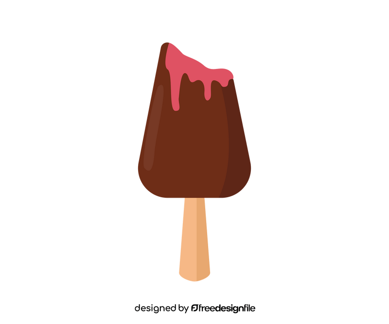 Berry ice cream on a stick clipart